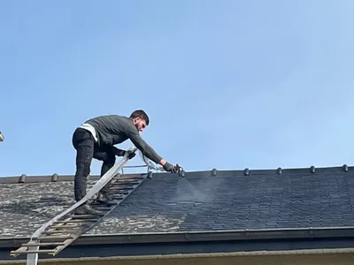 Détail technique de l'application résine bi-composant Détail application résine hydrofuge Chantepie